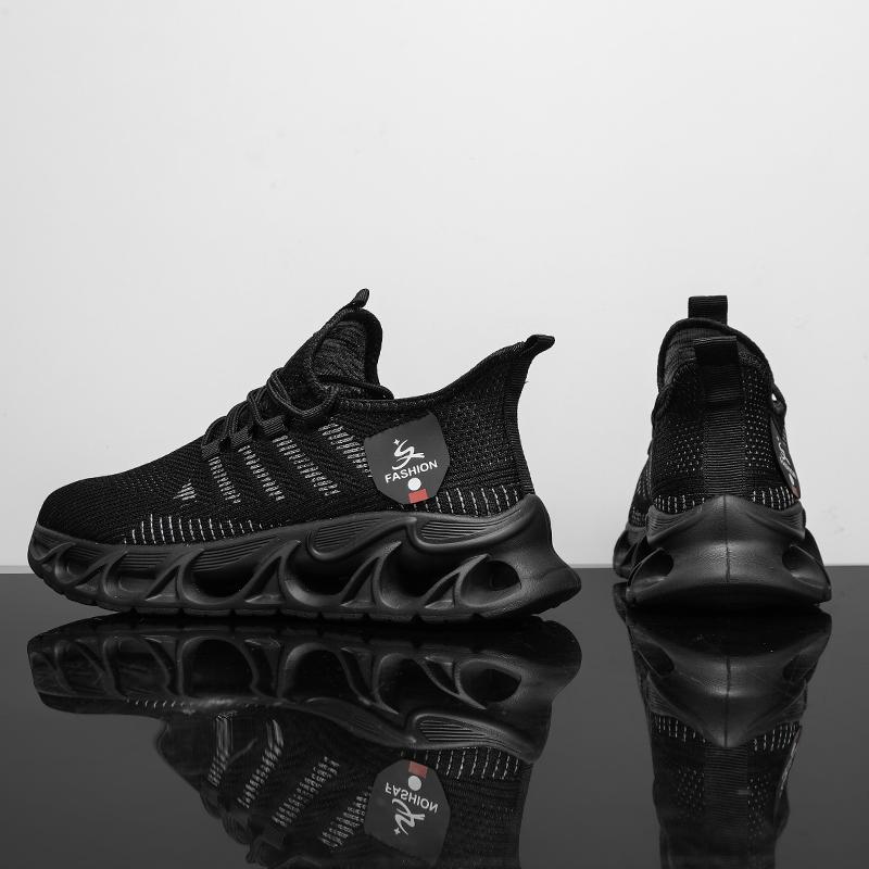 YRZL Men Running Shoes Breathable Classic Lace Up Sneakers High Quality Wear Resistant Flats Sole Walking Shoes for Men