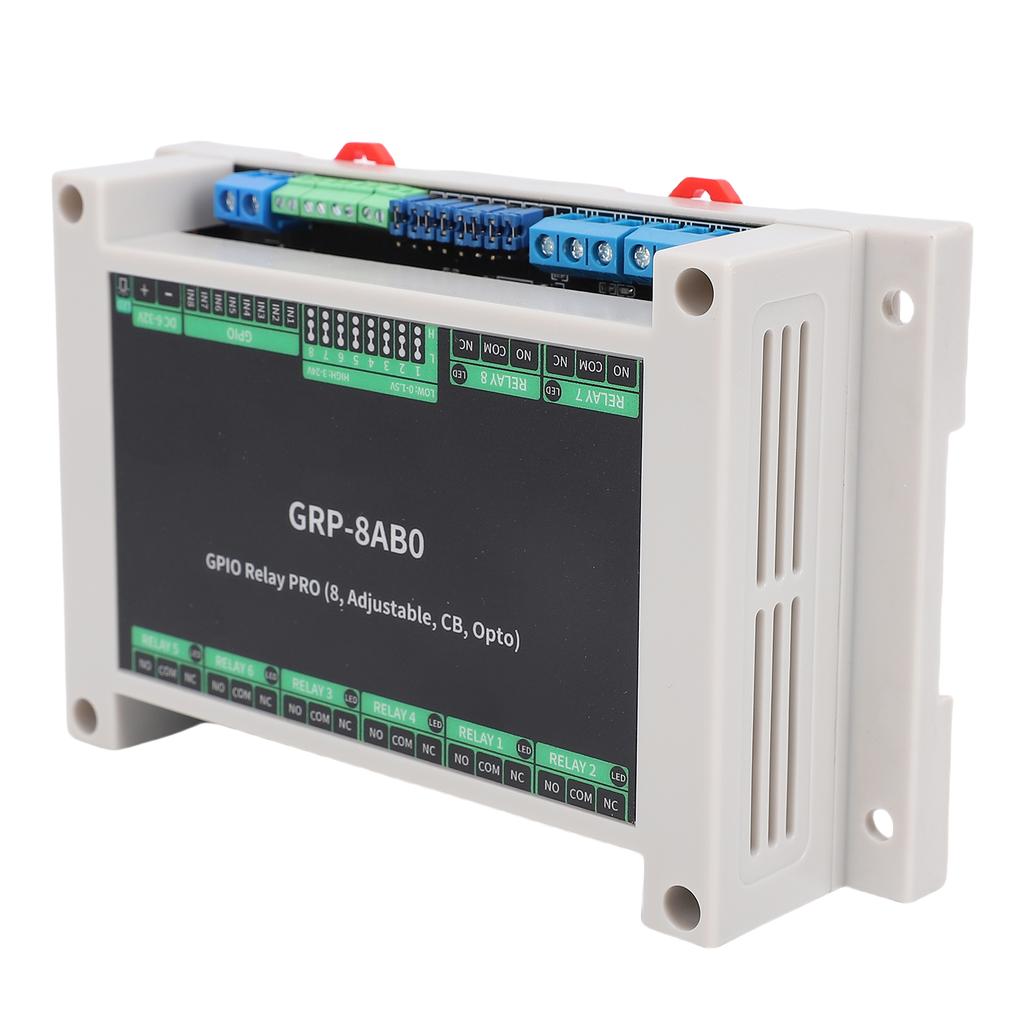 GPIO Relay Module ABS Rail Enclosure Industrial GPID Relay Board with Optocoupler Isolation High Low   Trigger