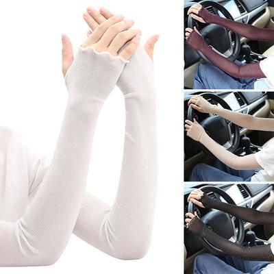 Fashion Cycling Driving Sun Protection Hand Cover Sunscreen Gloves Mittens Long
