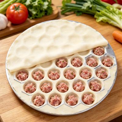 Aluminum Dumpling Ravioli Maker 37-Cavity Multi-Function Pasta Mold for Wonton Steamed Buns Dishwasher Safe Essential Kitchen Tool for Homemade Pasta