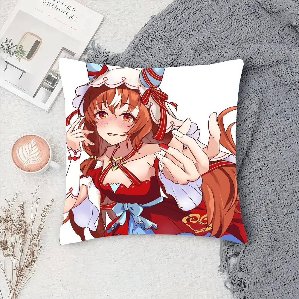 Still In Love Anime U-Uma Musume Pillow Case Fashion Square Pillowcase Bedroom Sofa Room Ins Decoration Leisure