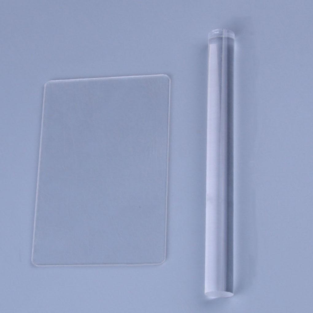 2 Pcs/set Clay Roller Rectangle Sheet Board Set Clay Rolling Pin Modeling Tool Kit Transparent