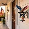 Patriotic Garden Bell Spirit of Liberty Eagle Bell 250th Anniversary Wall Mounted USA Souvenir Metal for Front Door Porch Decor Veterans Day Memorial