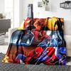 Spiderman Spiderverse Flannel Blanket Super Soft Warm Cozy Blanket For Sofa Bed Office Travel Allseason Home Decor Gift