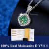 S925 Sterling Silver High Jewellery 100% Moissanite Pendant Necklace D Colour with GRA Certificate for Ladies' Wedding, Party