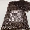 91x120cm Luxury Black Lace Fabric Nigerian Bride Sequins High Quality Tulle Fabric For Party Wedding Dress Sewing Sell
