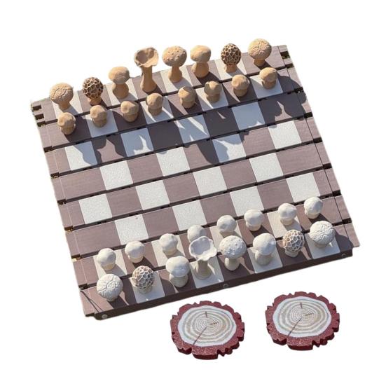 1 juego de ajedrez magnético con setas del bosque y tablero enrollable para niños y adultos, portátil, educativo, de viaje.