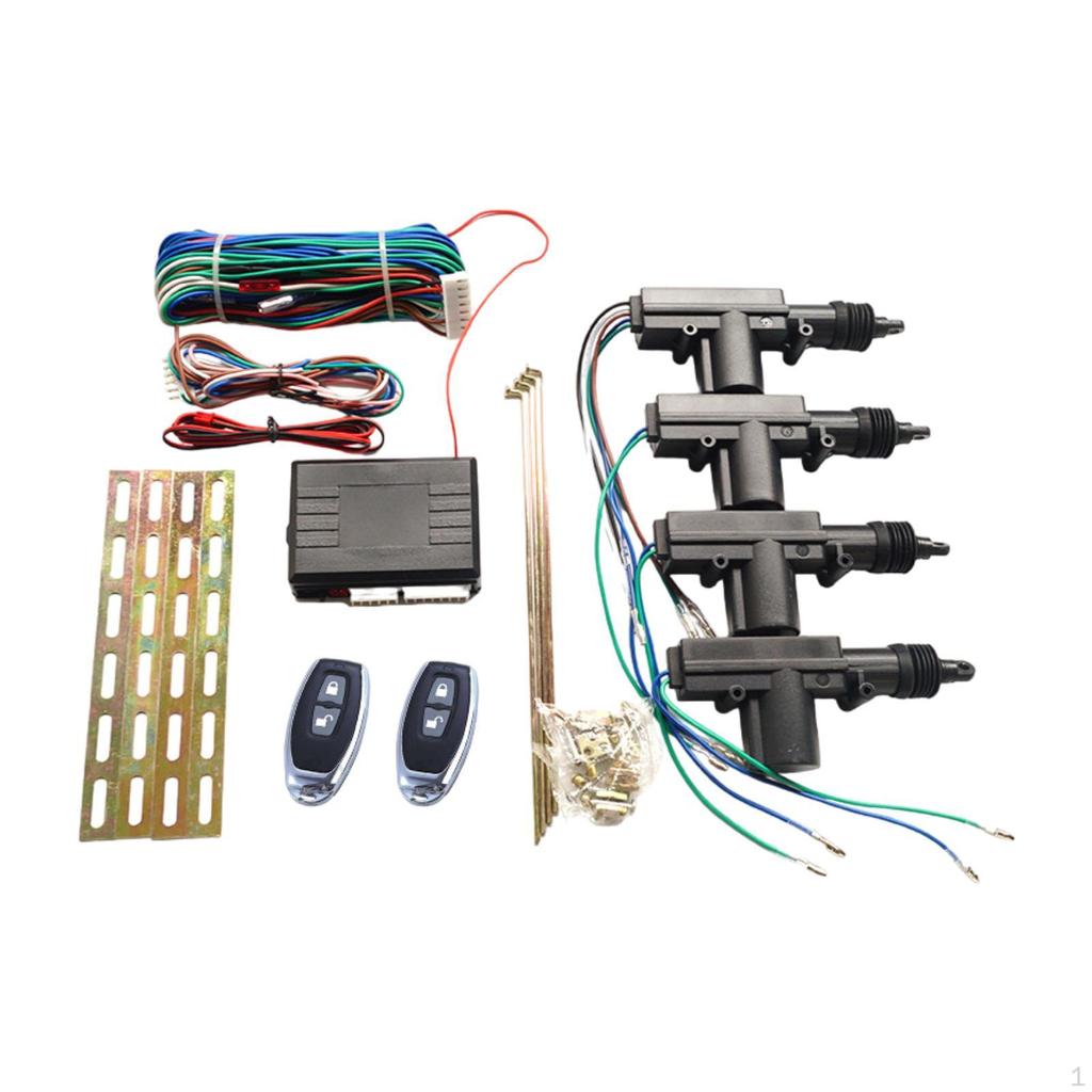 Auto-Zentralverriegelung schlüsselloses Zugangssystem 433MHz Zubehör Professionell 2 Fernbedienungen 12V