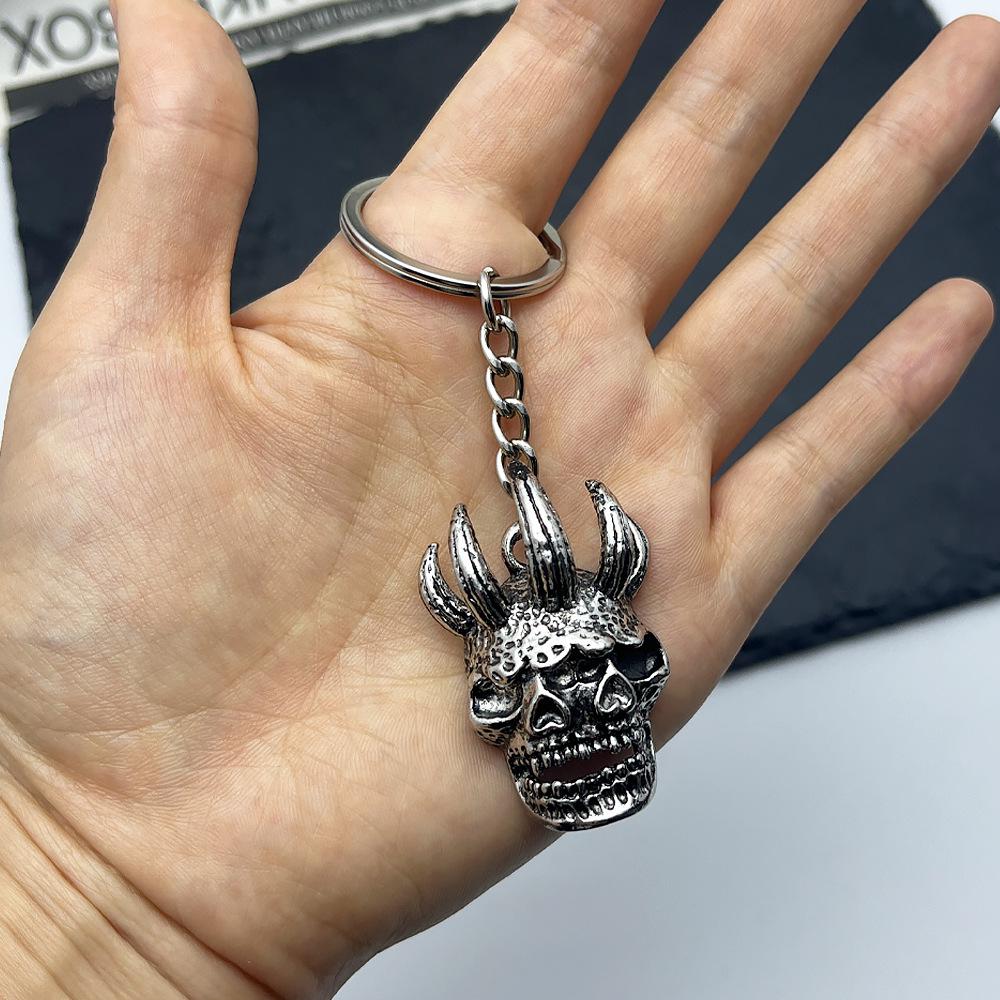 Hip Hop Punk Hannya Oni Keychain Pendant - Men s Bold Retro Car Ornament