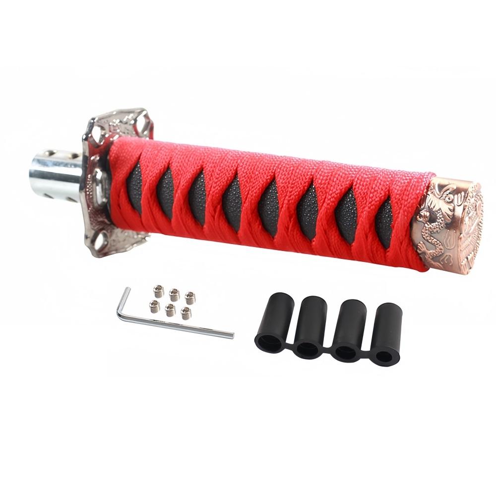 200MM Universal JDM Katana Samurai Sword Shift Knob Shifter With Adapters Gear Shift Knob Transmission Gearstick Car Accessories