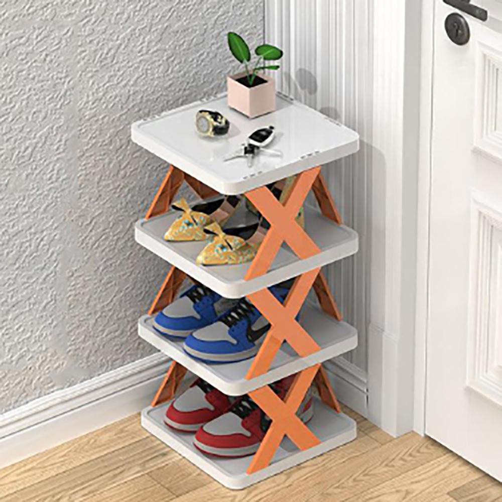 4/6-Layer Shoe Rack Multi Layer Shoes Storage Organizer Removable Space Saving Shoe Shelf Plastic Shoes Cabinets Home Supplies