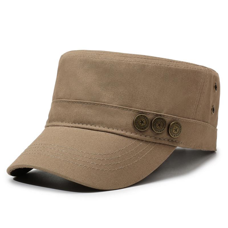 Flat Top Hat Men's Outdoor Sunshade Hat Outdoor Cap Middle-Aged Sunshade Hat