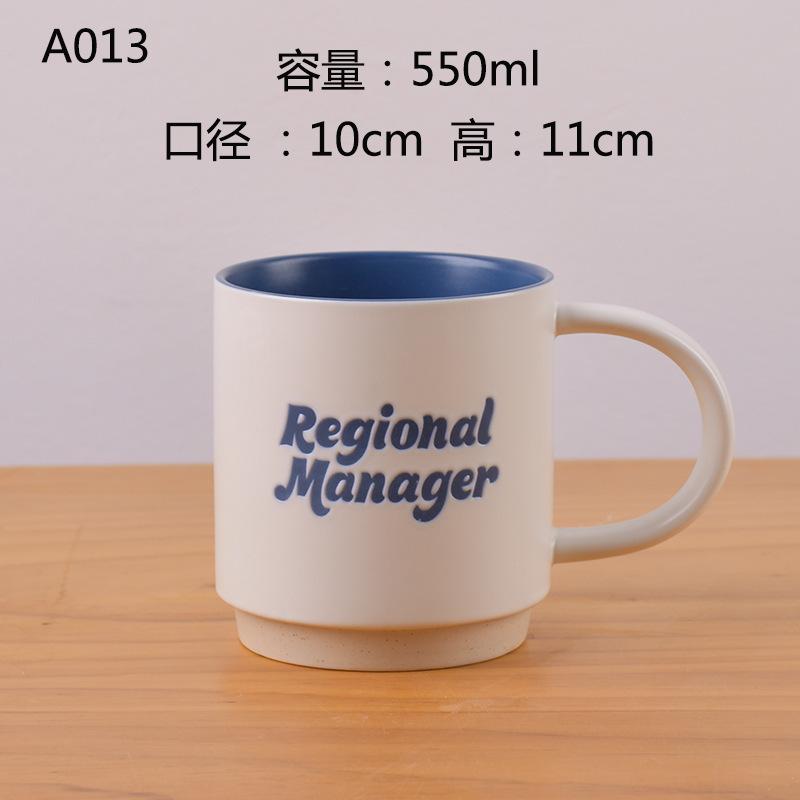 Minimalist Extra Large Ceramic Mug, Oversize Oat Milk Drinking Cup For Office Daily Use