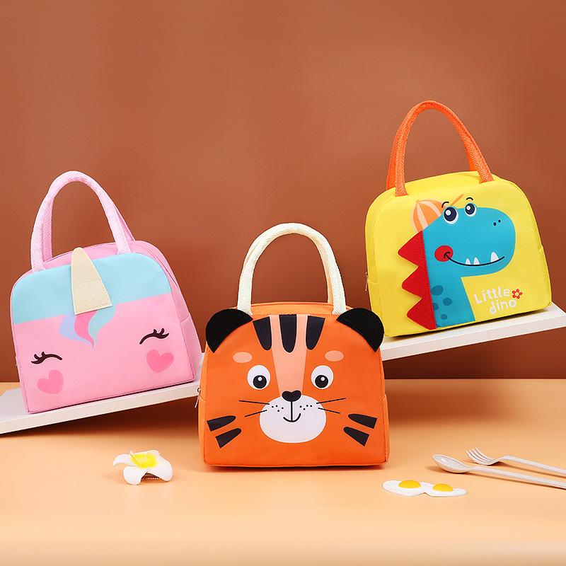 3D Cartoon Insulated Bento Lunch Bag with Thickened Aluminum Foil