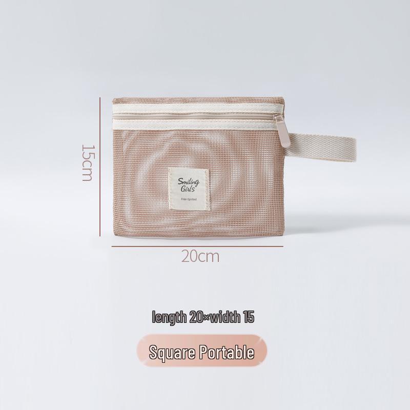 

Travel Mesh Makeup & Toiletry Bag - Portable, Transparent, Multifunctional Storage for Beach & More