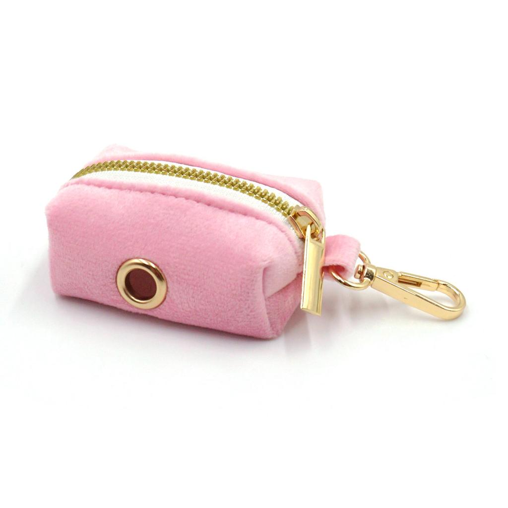 Chic Powder & Velvet Pet Vest and Leash Set with Dog Collar and Waste Bag Holder