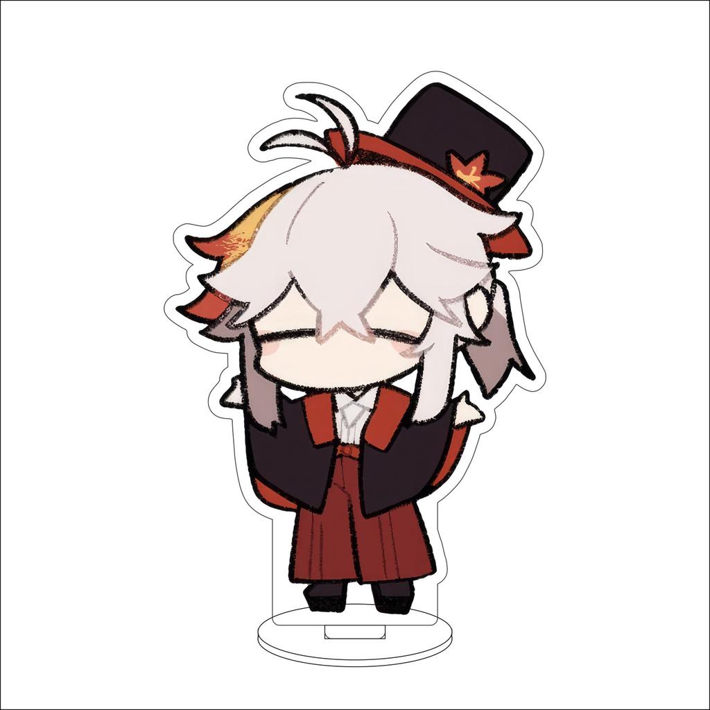 10CM Anime Genshin Impact Figure Stand Model Kaedehara Kazuha Cute Desk Decor Standing Sign Gifts