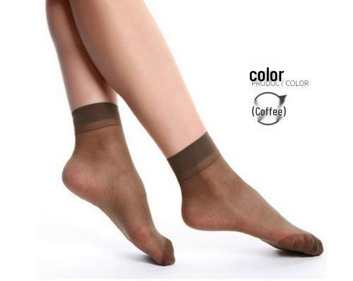 

Langsha Women s Ultra-Thin Mid-Calf Crystal Silk Ankle Socks One Size