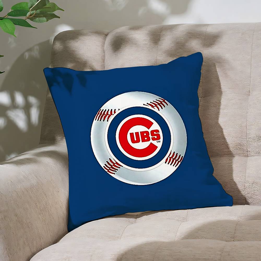 C-Chicago I-Cubs B-Baseball Pillow Case Throw Pillow Cover Nordic Vintage Style Cushion Covers Home Living Room Sofa Couch Seat