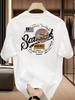 Mens Shortsleeved Printed 100 Cotton Loosefitting Breathable and Comfortable Tshirt