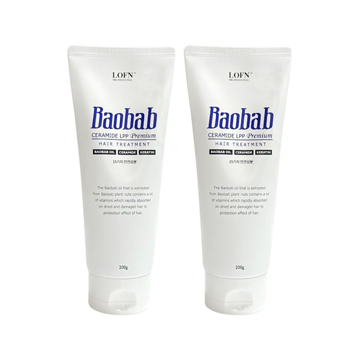 Baobab Ceramide LPP Premium Hair Treatment 200g (2 packs)