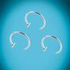 3 New Nose Rings, Stainless Steel Punctured Nose Rings, Three-color T-word Three-piece Round Lip Nails, Suitable for Daily Wear and Gifts for Friends
