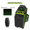CLUBIONA 4D 16 Linien Laser Level 1PC oder 2PC Li-Ion Batterie Remote Pulse Mode Empfänger Super leistungsstarker grüner Strahl Professioneller Laser