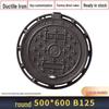 Square and Round Cast Iron Manhole Cover for Electric and Water Utilities