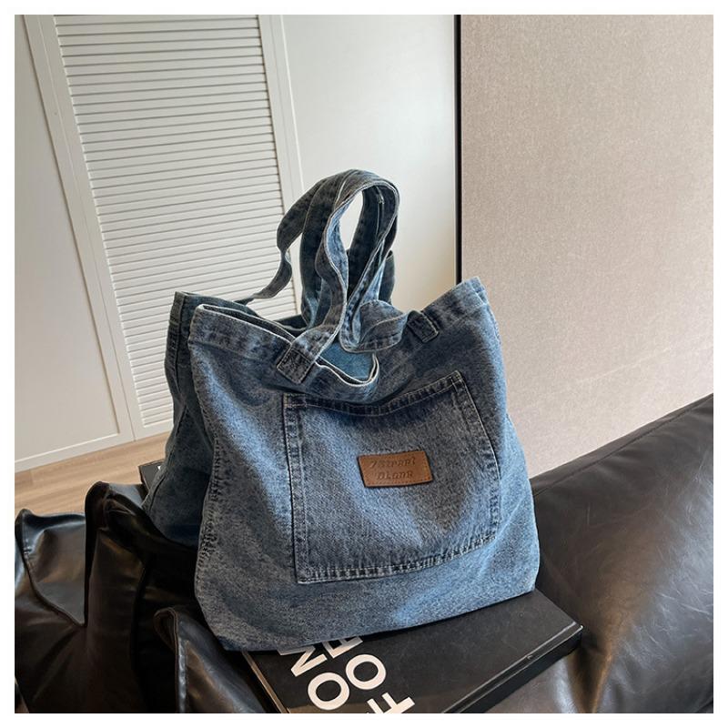 Lazy Wind Retro Denim Tasche 2025 Neue Geprägte Schulter-Tragetasche