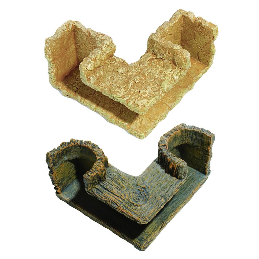 Aquarium Decoration Shelter Corner Cave Resin Fishtank Hideouts Tunnel For Small Fish And Shrimp Fishtank Landscape