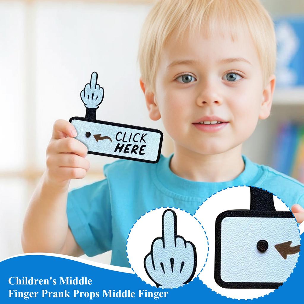 Click Here Children's Middle Finger Prank Props Middle Finger Prank Toy