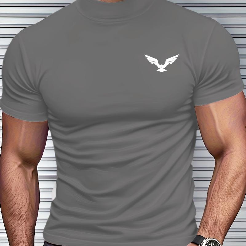 

Drop Shoulder Design Fashion Casual T-shirt XXL серый