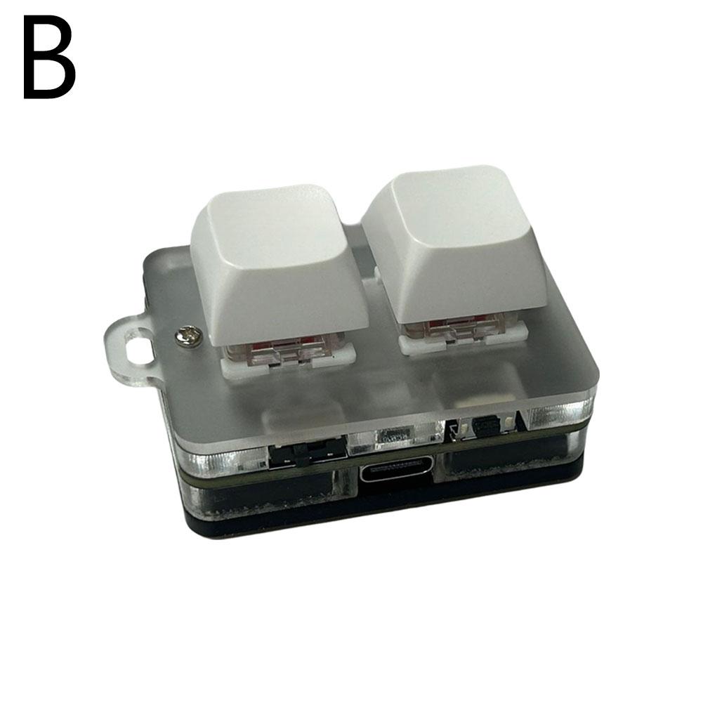 Two-button Customize Mini Keyboard Bluetooth 2.4Ghz Wireless RGB  Macro Programming Mechanical Keyboard Hot-swappable
