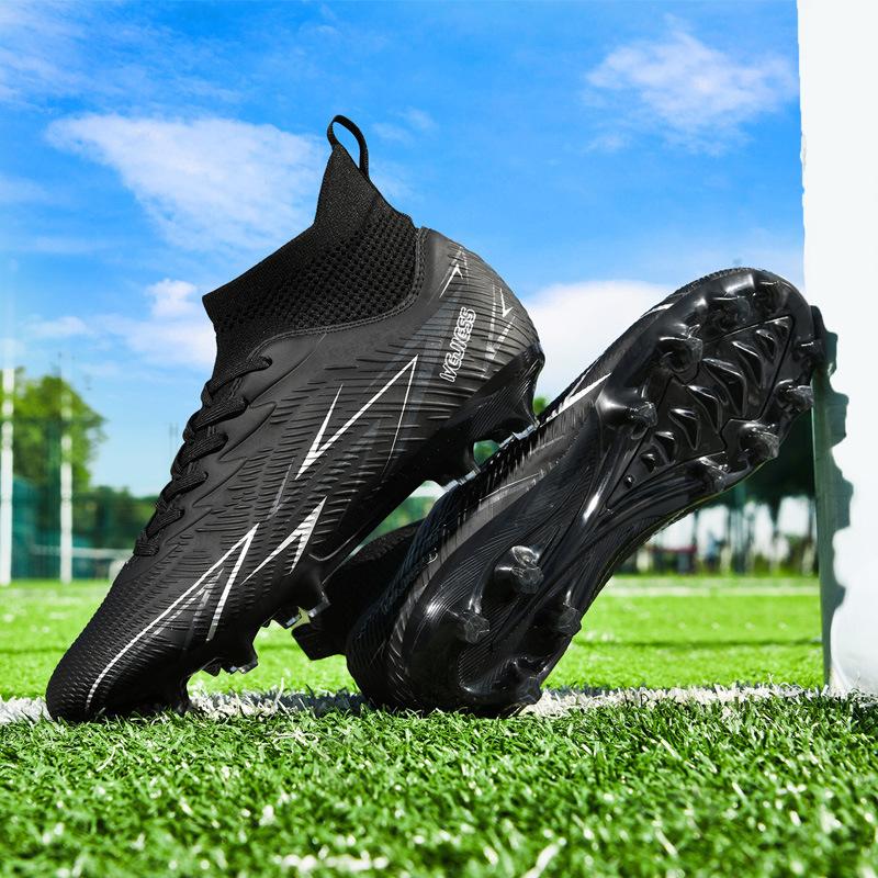 

High Top Football Shoes Youth AG Spikes Student Adult Sports Competition Training Shoes 35