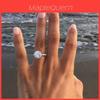 Full Rhinestone Dazzling White Luxury Ring With Silver Plated Micro-embellishments