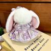 Floral Skirt Rabbit Plush Keychain Doll Ornament