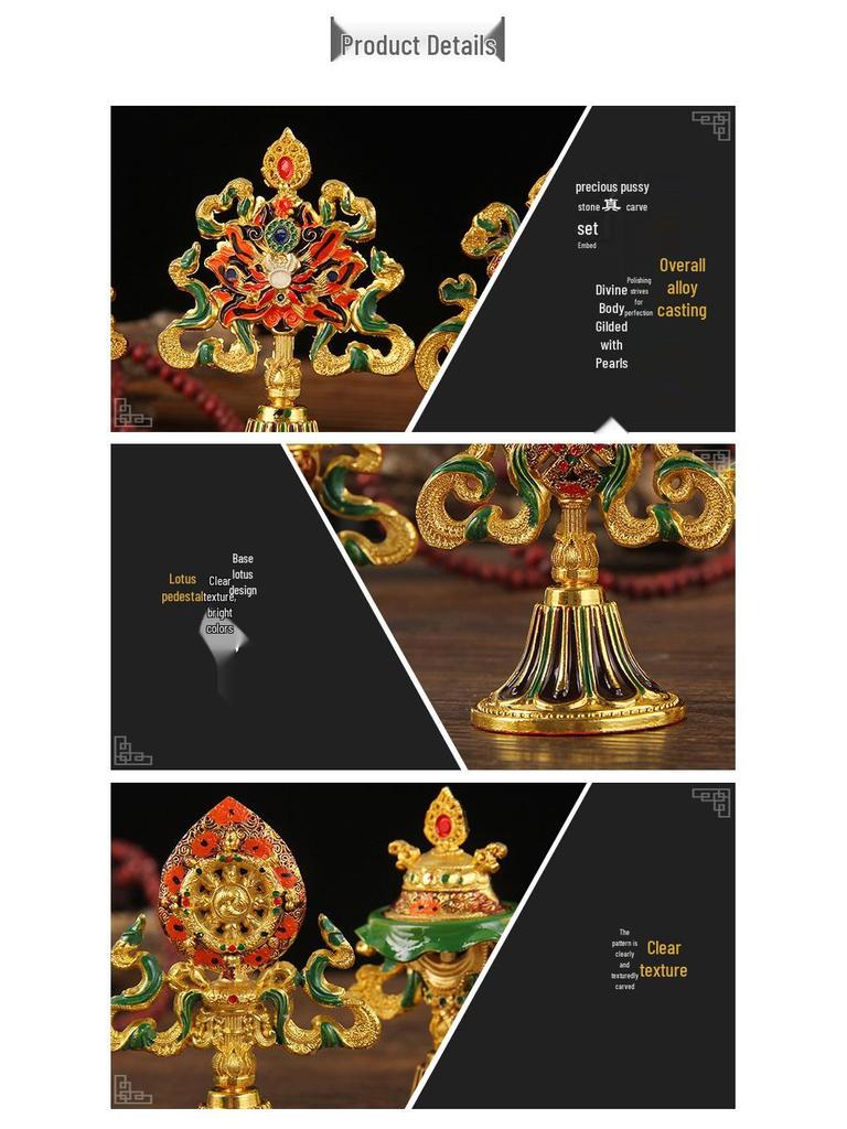 Nepalesische Dharma-Ornamente: Set der Acht Glückssymbole