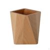 Diamond Shaped Desk Organizer, Wooden Pen Holder for Solid Wood Pencil Teachers, Desktop Storage