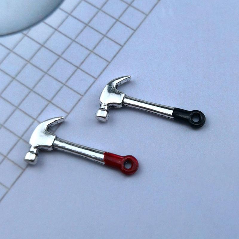 2Pcs Doll House Mini Home Decoration Simulation Maintenance Tool Wrench Hammer