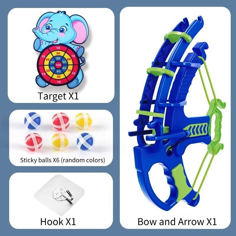 

1SET Children s Bow and Arrow Crossbow Dart Board Sticky Ball Target Shooting Sucker Ball Outdoor Indoor Toys