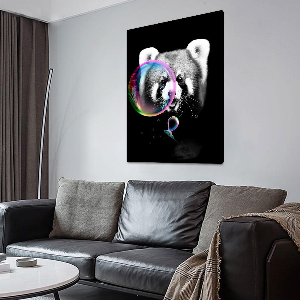 Dog Blowing Bubbles Paintings Printed On Canvas Pictures Home Decor Wall Art Prints Posters for Living Room Decoration Cuadros