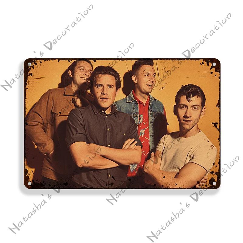 Indie Rock Sign Rock Band Wall Sign Arctic Monkeys Metal Signs Music Metal Sign Rusty Vintage Poster Home Club Pub Bar Decor