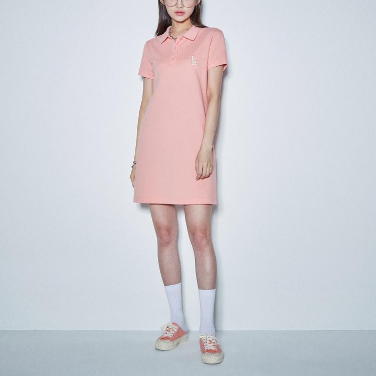 New MLB Short Sleeved Dresses Women's Pink 31OP12131-07P