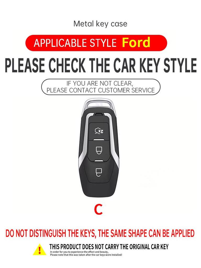Metal Buckle Key Case for Ford Edge L23, Mondeo, and Explorer Models