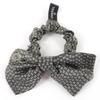 Excellent Métiers d'Art Collection COCO Mark Ribbon Scrunchie Gray Silk Used