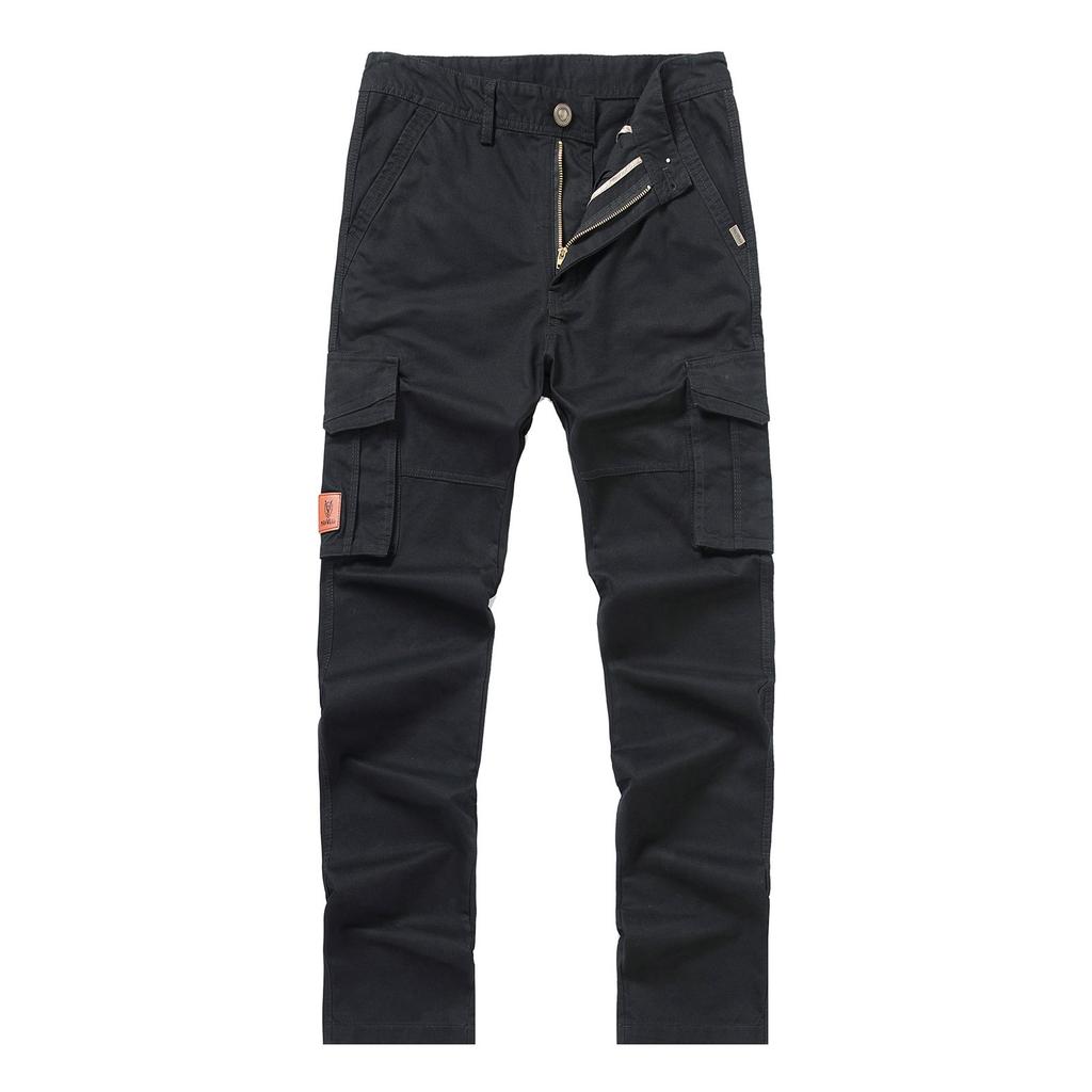 Men's Cross-border Plus Size Work Pants With Multiple Pockets, Casual Pants,  Cotton Pants
