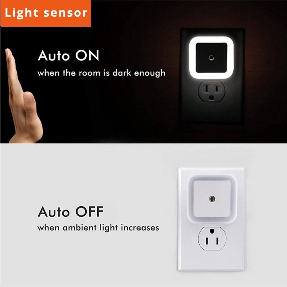 1Pcs MIni LED Night Light Sensor Control Induction Energy Saving Sleeping Night Light 110V-220V For Baby Room Bedroom Corridors