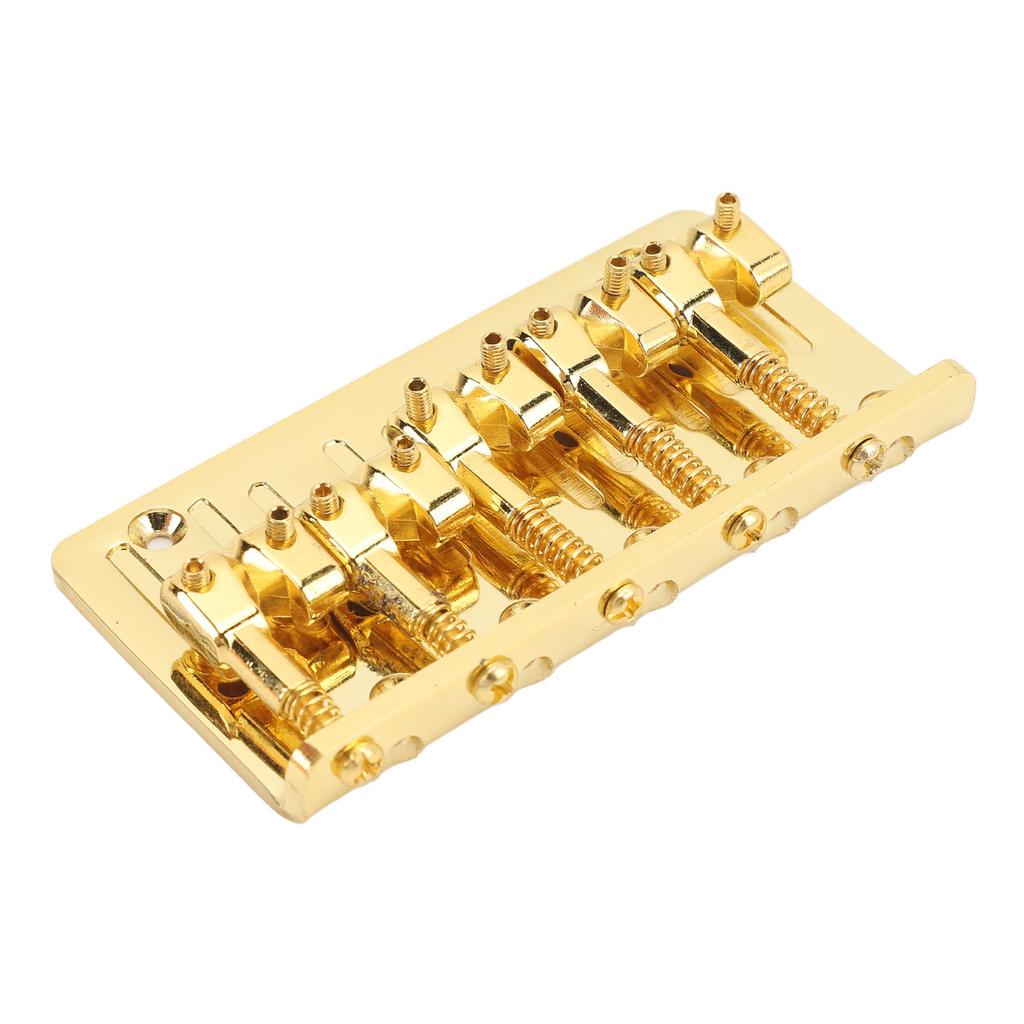 5 String Bass Bridge Adjustable Saddle Zinc Alloy Exquisite Retro Electric Bass Guitar Bridge Gold