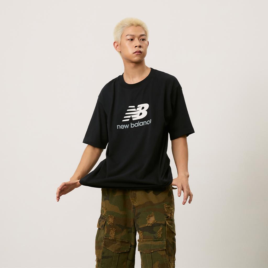 New Balance Essential Logo T-shirt Asia Sizing 'Black' Men's AMT31541-BK