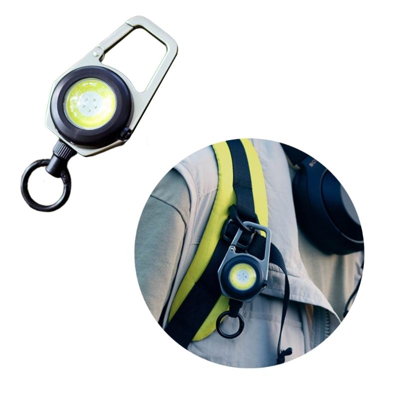 USB Rechargeable Keychain Flashlight Portable LED Work Light Mini Pocket KeyRing LED Flashlight for Emergencies Lighting